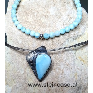 Anhänger Larimar 925-Silber inkl. Reif